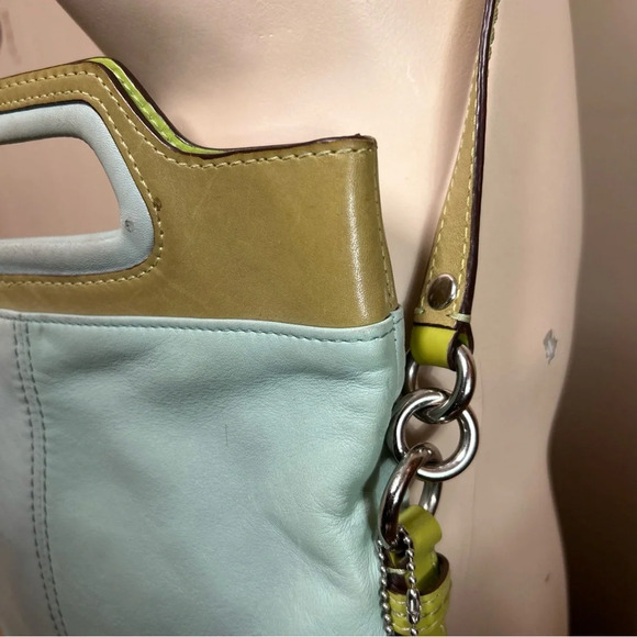 Coach Leather crossbody bag Green And Blue Leather - Picture 5 of 13